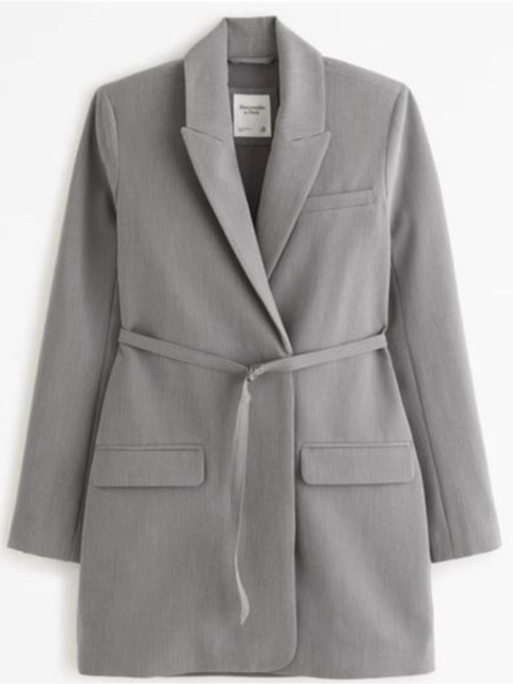 Abercrombie & Fitch Gray Belted Blazer Dress – Size Large – NWT
